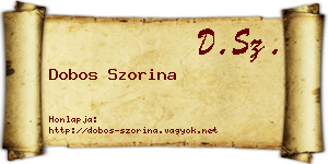Dobos Szorina névjegykártya
